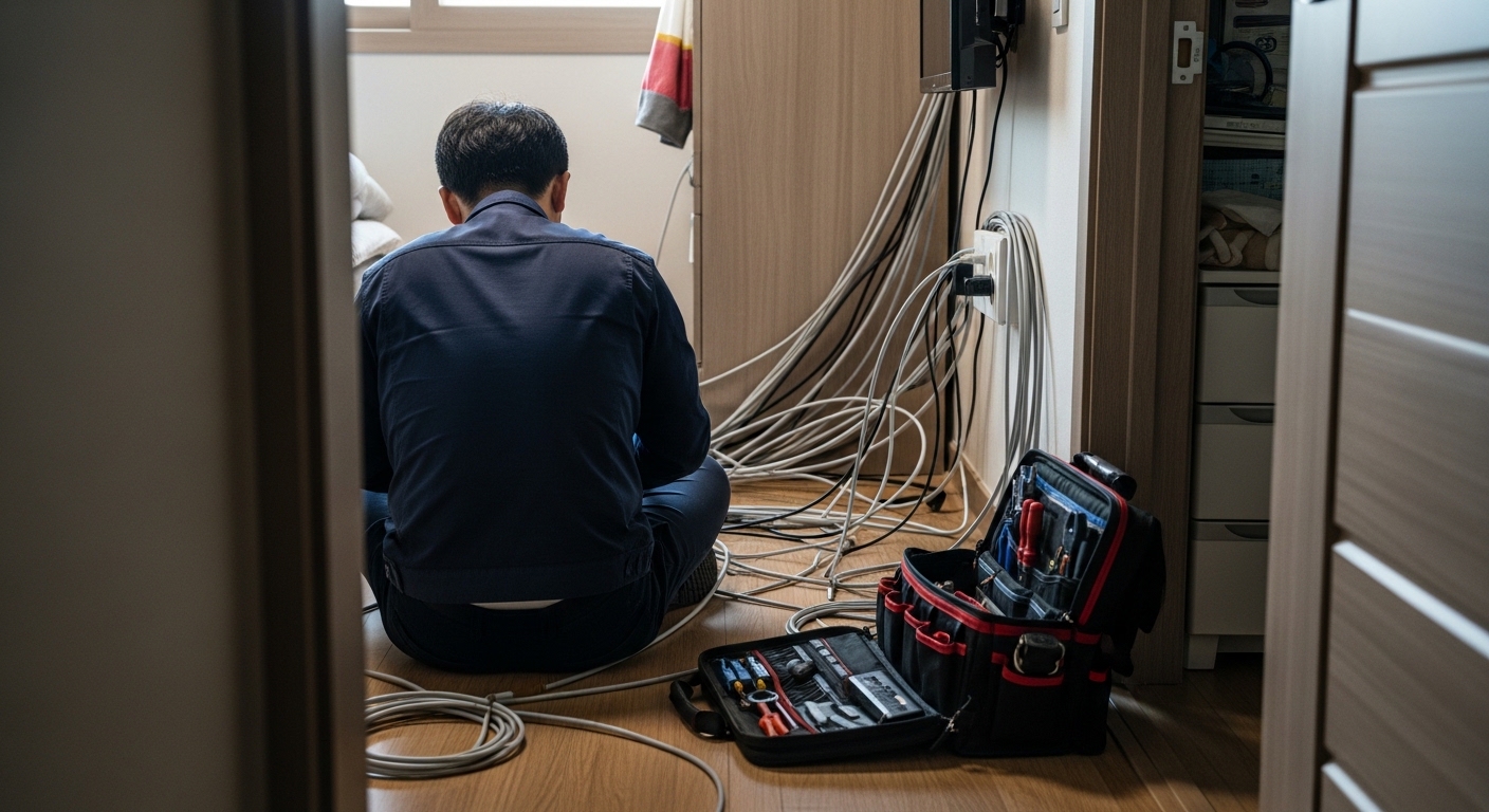 [경기 성남시] 신규가입 원룸 인터넷 설치 솔직 후기 - 220,000원 받고 가입한 썰 installation photo 2